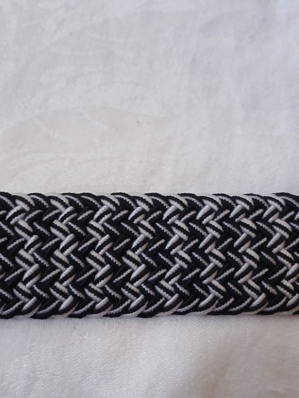 Billybelt Nazare Elastic Braided Woven Belt Size 1 Waist 28-32 Blue White Black